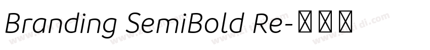 Branding SemiBold Re字体转换